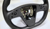 ApexModz Real Carbon Fiber Products Real Molded Matte Carbon Fiber Yoke Steering Wheel Touch Panel Overlay for Tesla Model X 2022-2024