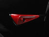 ApexModz Real Carbon Fiber Products Real Molded Red Carbon Fiber Turn Signal Side Marker Camera Full Overlay Covers New V2 for Tesla Model X 2015-2021