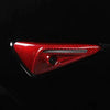 ApexModz Real Carbon Fiber Products Real Molded Red Carbon Fiber Turn Signal Side Markers Camera Overlay Full Covers for Tesla Model S 2021-2024