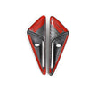 ApexModz Real Carbon Fiber Products Real Molded Red Carbon Fiber Turn Signal Side Markers Camera Overlay Full Covers for Tesla Model S 2021-2024