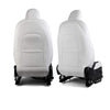 ApexModz Seat Backs White Vegan Leather Seat Back Protectors Pair For Tesla Model X 2022-2024