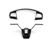 ApexModz Steering Wheel Mods Gloss Black Steering Wheel Carbon Fiber Effect Overlay For Ford Mustang Mach-E 2021-2024