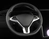 ApexModz Steering Wheel Mods Matte Silver Steering Wheel Fascia for Tesla Model X 2015-2021