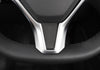 ApexModz Steering Wheel Mods Matte Silver Steering Wheel Fascia for Tesla Model X 2015-2021