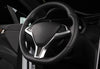 ApexModz Steering Wheel Mods Matte Silver Steering Wheel Fascia for Tesla Model X 2015-2021