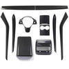 ApexModz Vehicle Decor Accessory Sets Gloss Carbon Fiber Effect Bundle ABS Interior Mods Bundle Kit For Tesla Model 3 2021-2023