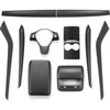 ApexModz Vehicle Decor Accessory Sets Matte Carbon Fiber Effect Bundle ABS Interior Mods Bundle Kit For Tesla Model 3 2021-2023